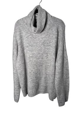 Splendid Light Gray Cowl Neck Wool Blend Sweater Large